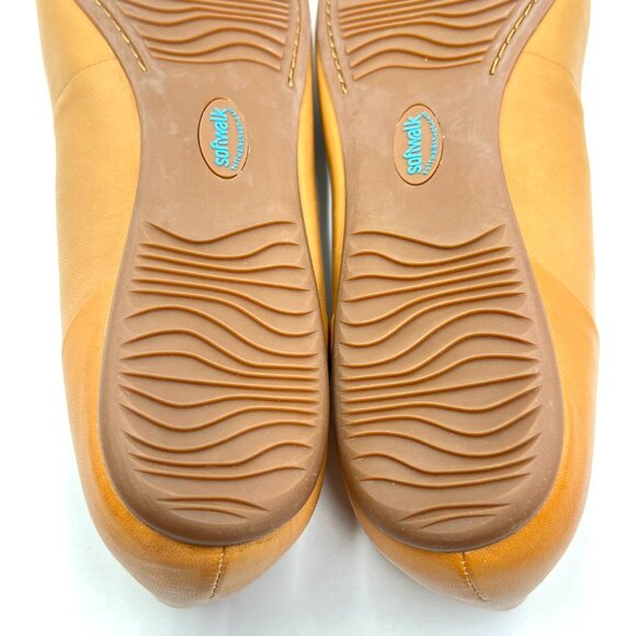 Softwalk‎ Womens 10M Sonoma Cognac Brown Leather Slip On Comfort Flats Shoes - Picture 12 of 14
